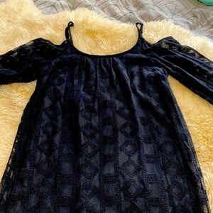 Xhilaration lace overlay black dress size medium